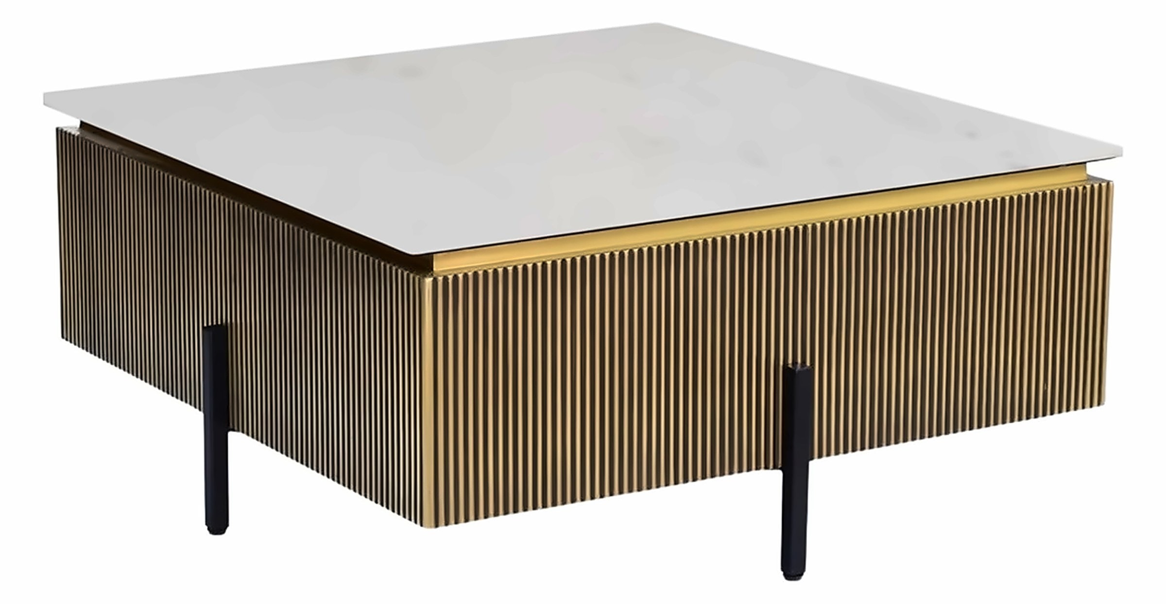 Couchtisch Allure 100 × 100 cm, Gestell Schwarz – Ansicht 1