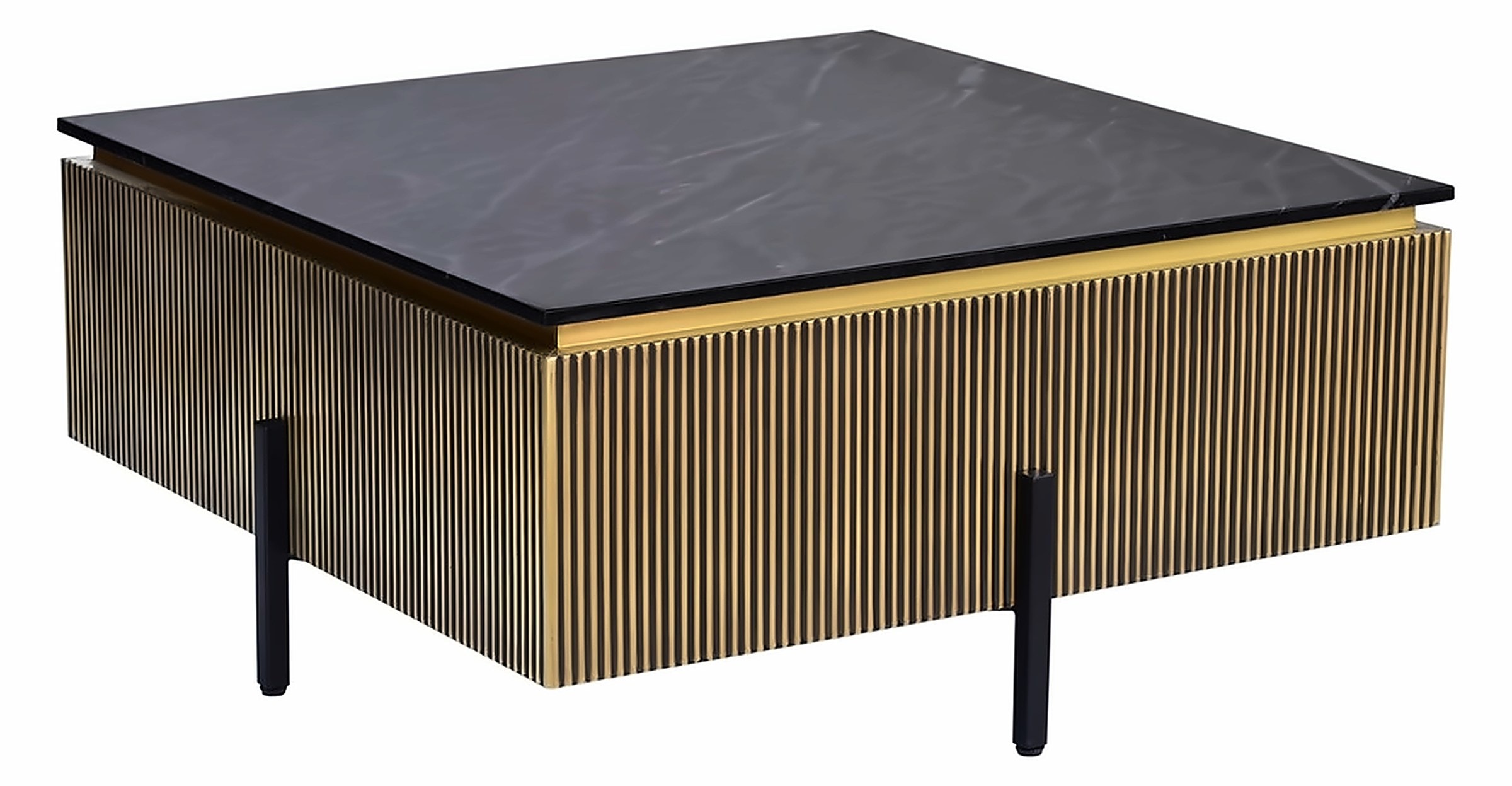 Couchtisch Allure 100 × 100 cm, Gestell Schwarz – Ansicht 2