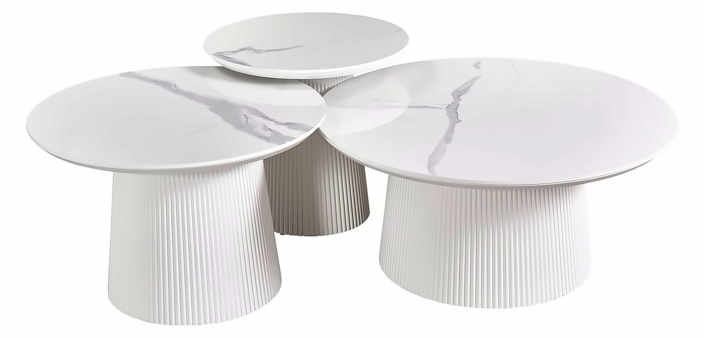 Couchtisch Aqua Fungo, Keramik Weiß – Ansicht 1