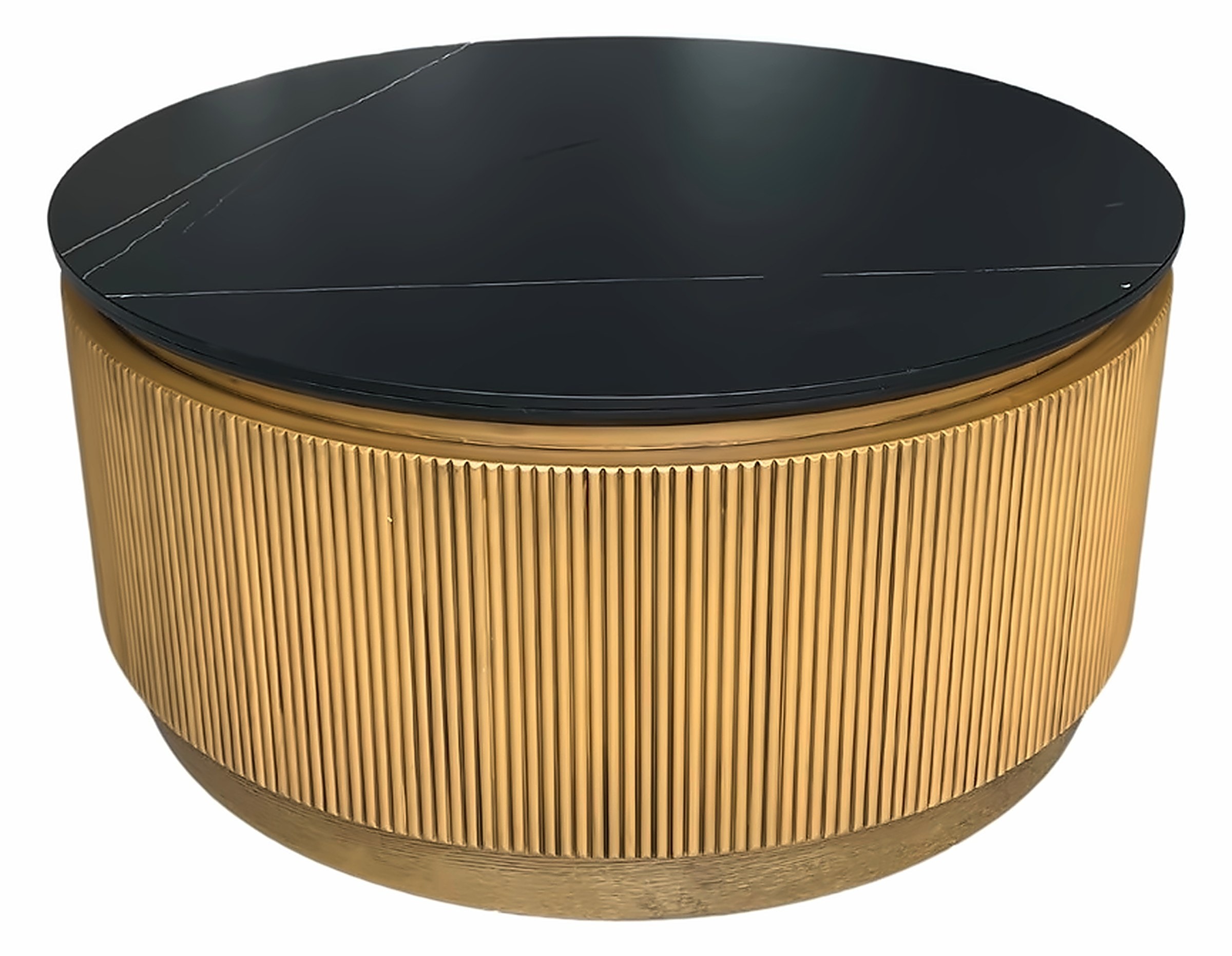 Couchtisch Loqum Ø 100 cm, Keramik Schwarz – Ansicht 1