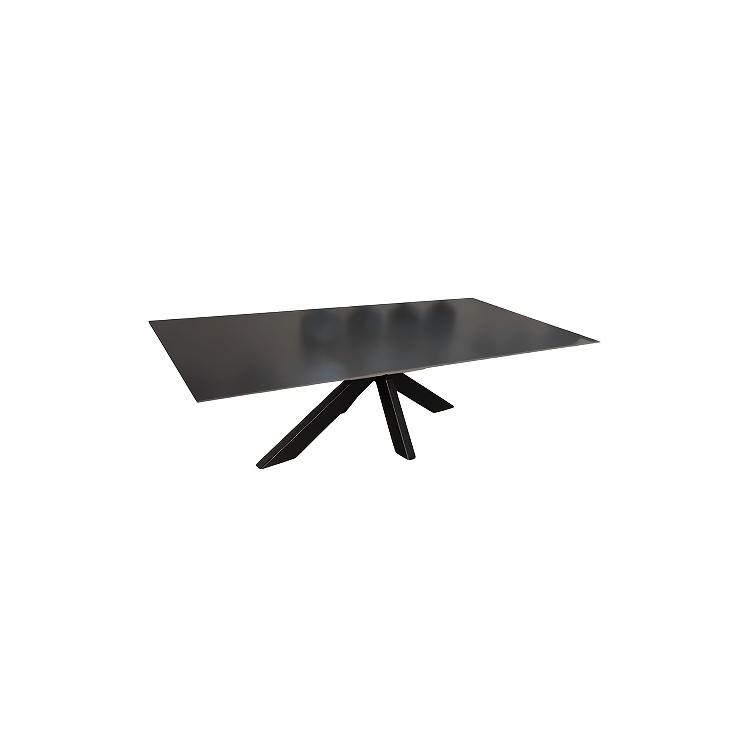 Couchtisch Octopus 130 × 70 cm, Sinterstein Grau, Gestell Schwarz – Ansicht 1