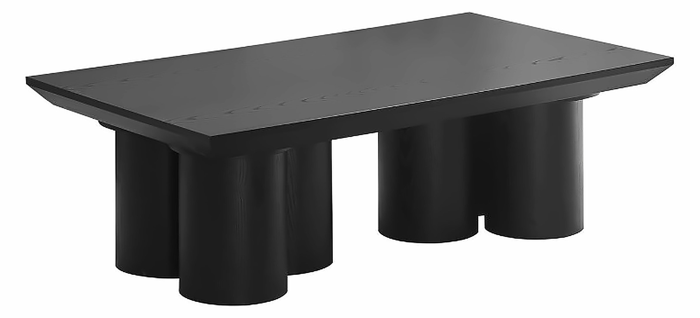 Couchtisch Royal 140 × 80 cm, Furnier Schwarz – Ansicht 1