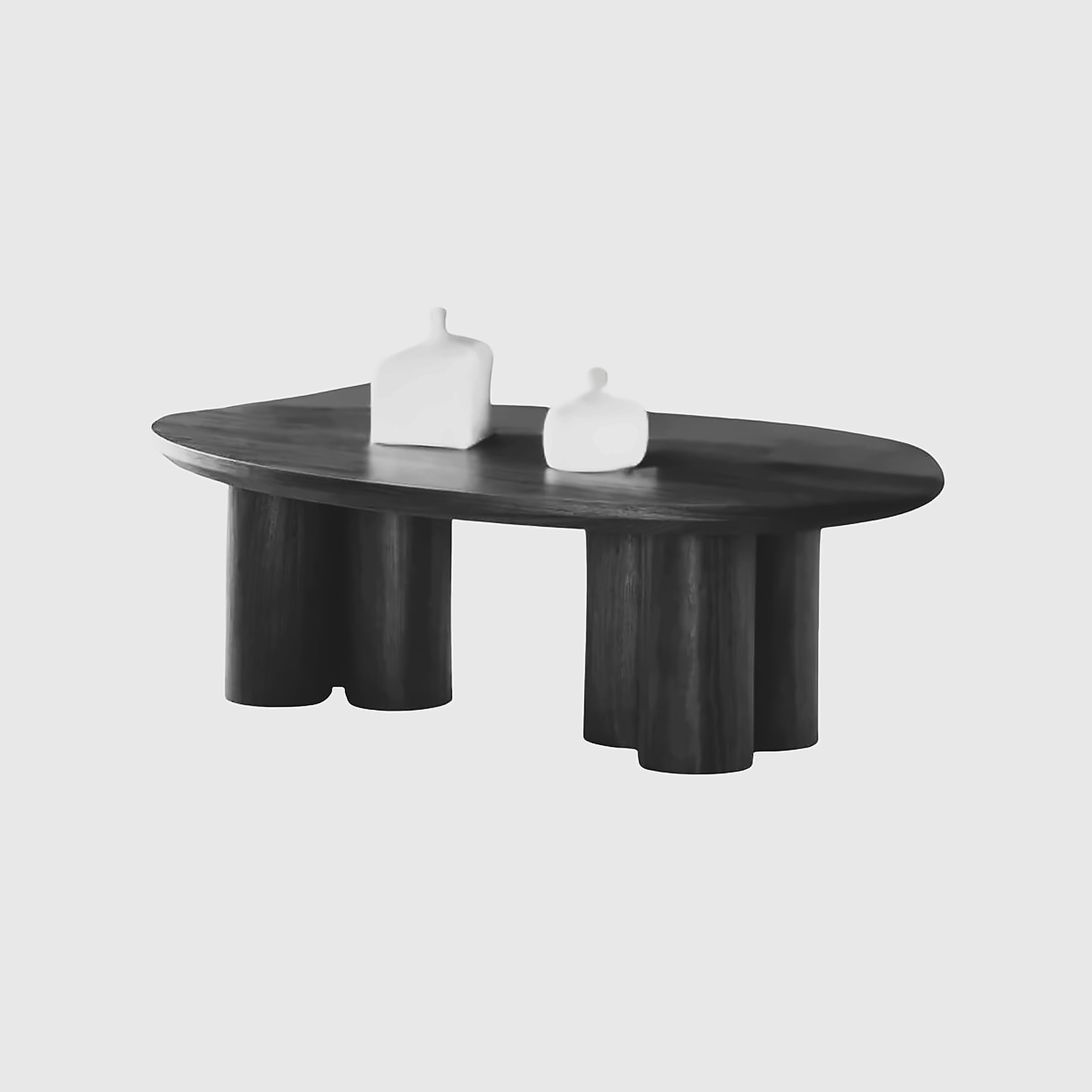 Couchtisch Royal oval 140 × 80 cm, Furnier Schwarz – Ansicht 1