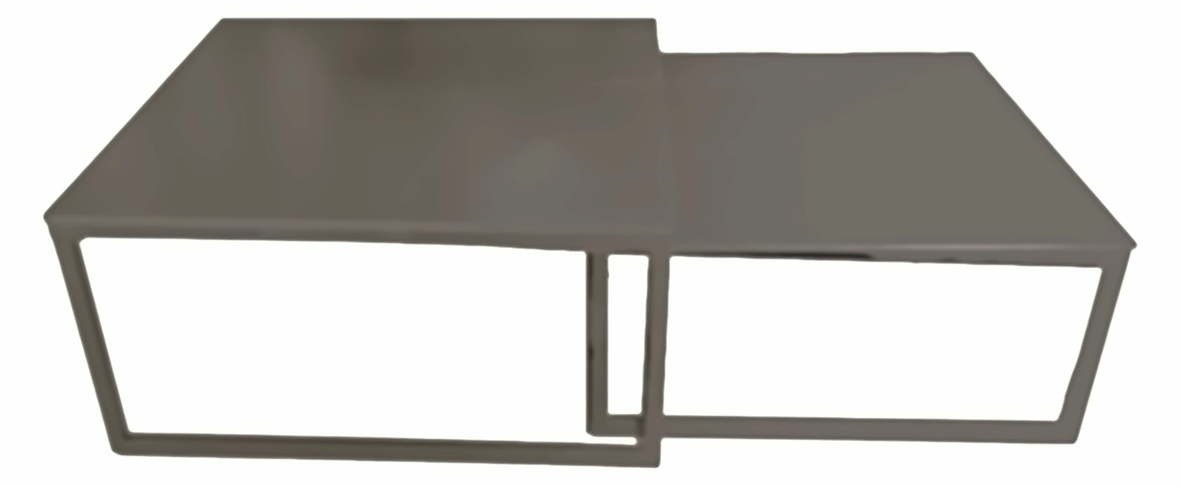 Couchtisch Sasy, Sinterstein Grau, Gestell Schwarz – Ansicht 1