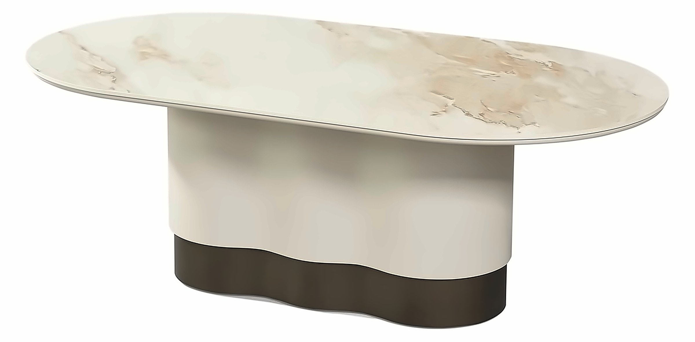 Couchtisch Valentina 130 × 70 cm, Keramik Karminrot – Ansicht 1