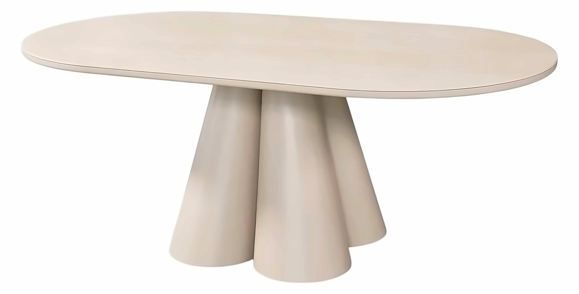 Esstisch Hisar oval 200 × 110 cm, Stein Beige – Ansicht 1