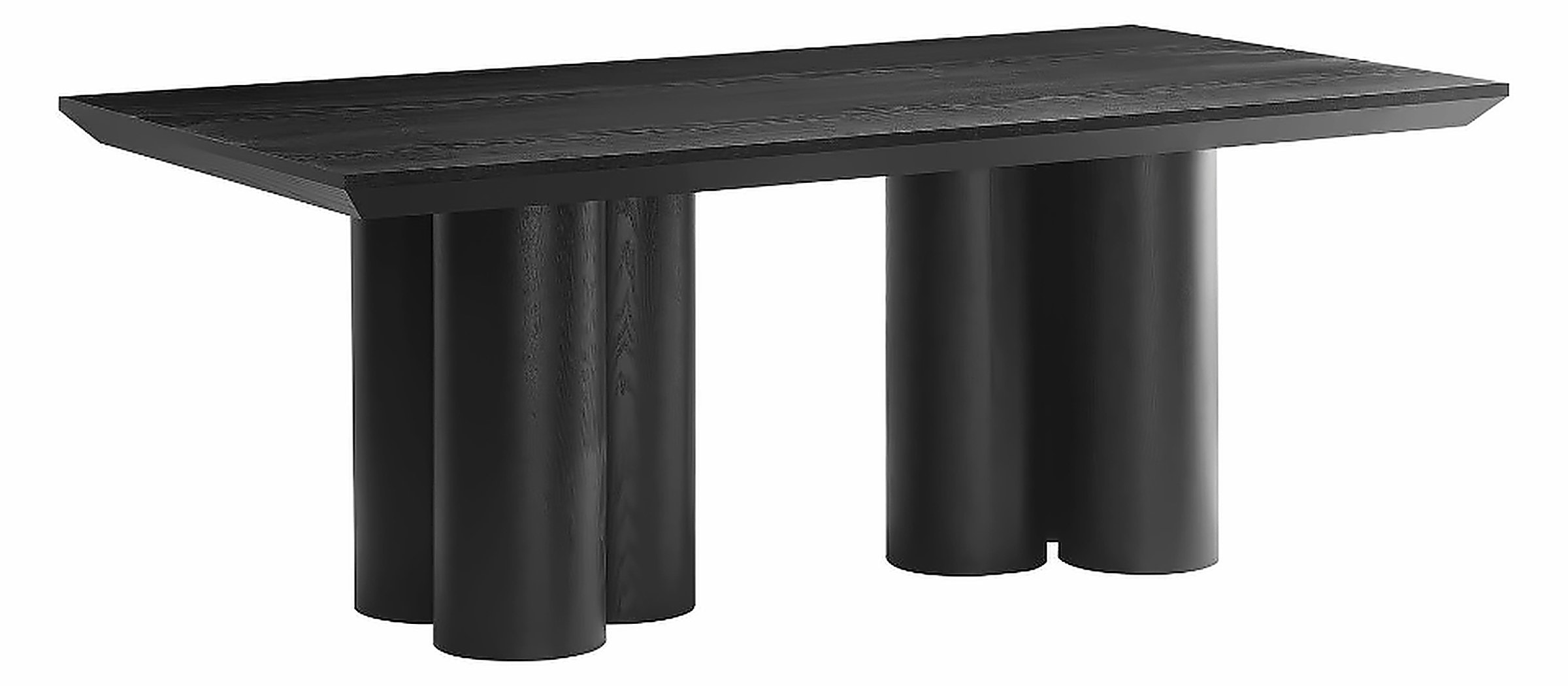 Esstisch Royal 200 × 100 cm, Furnier Schwarz – Ansicht 1