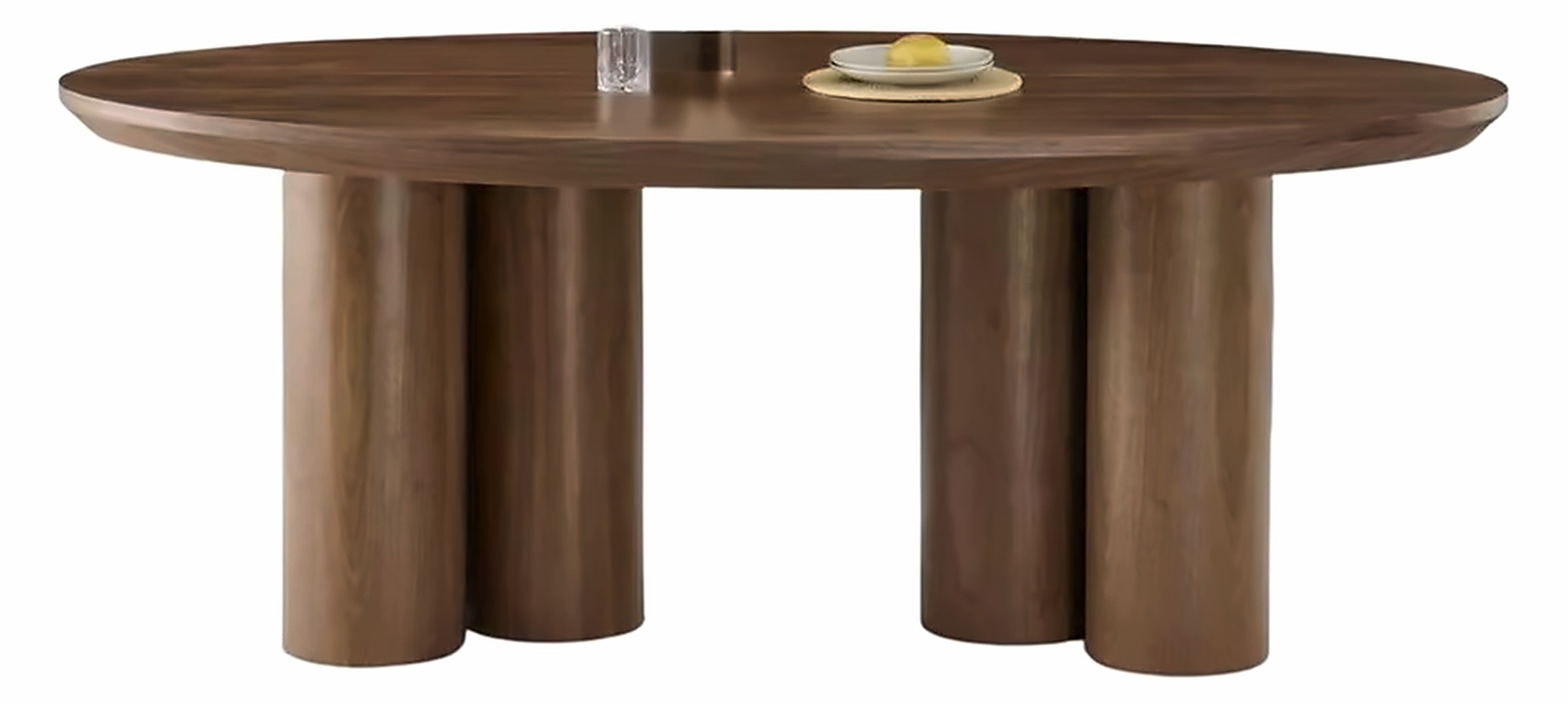 Esstisch Royal oval 200 × 110 cm, Furnier Braun – Ansicht 1
