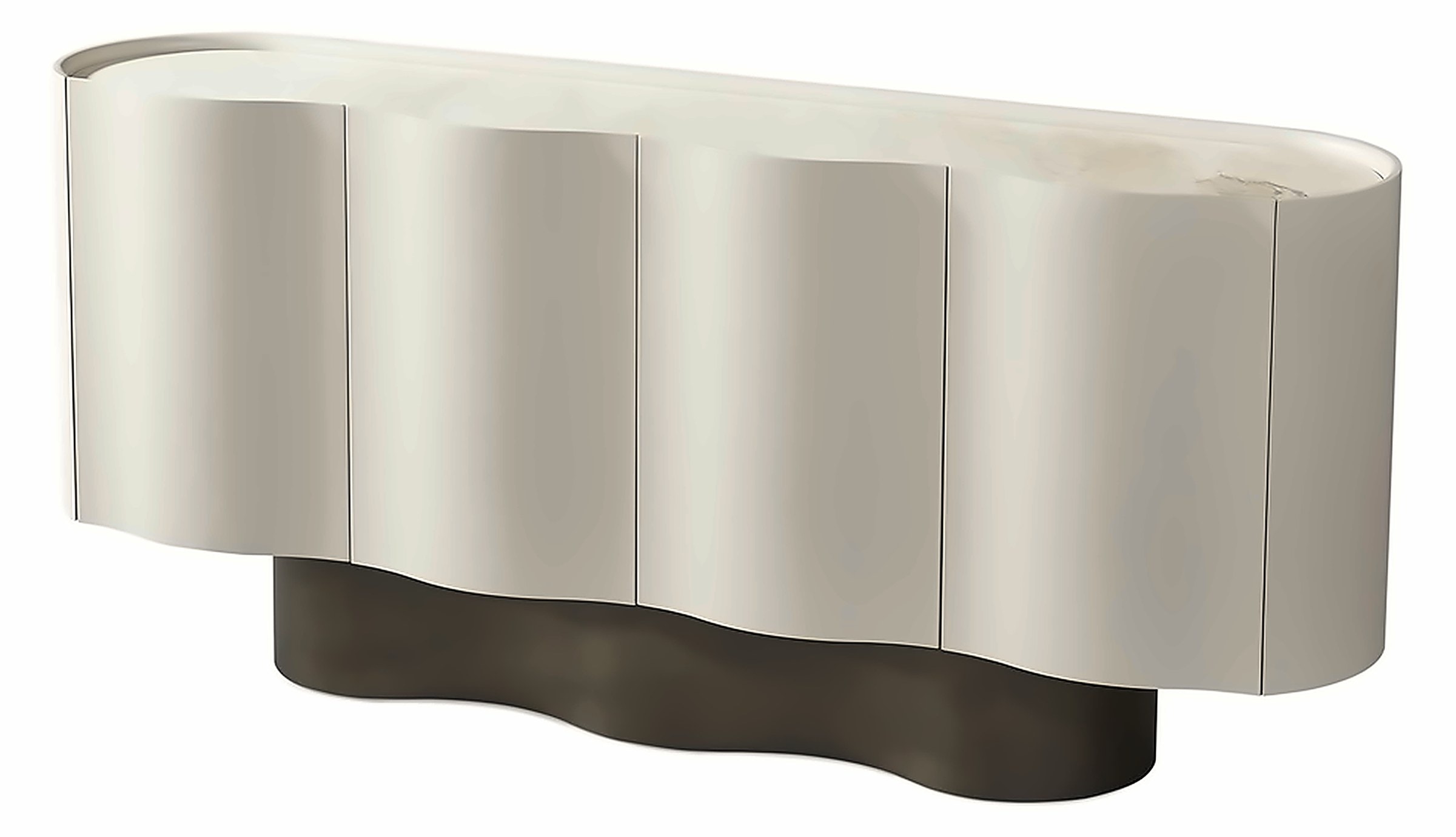 Sideboard Valentina 180 × 42 cm, Keramik Karminrot – Ansicht 1