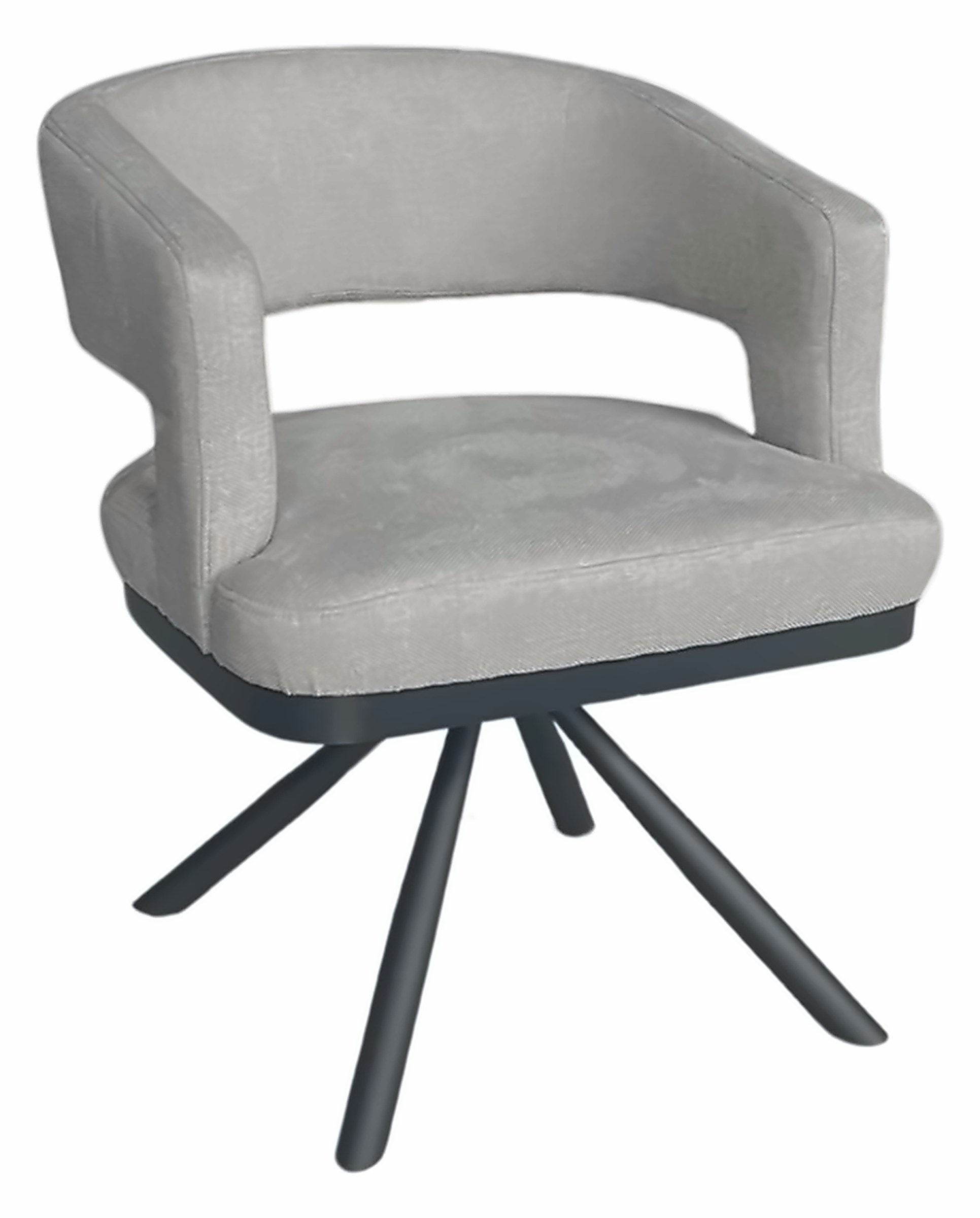 Stuhl Alenya, Hellgrau, Beine Schwarz (Art. 9100032681) – Ansicht 1