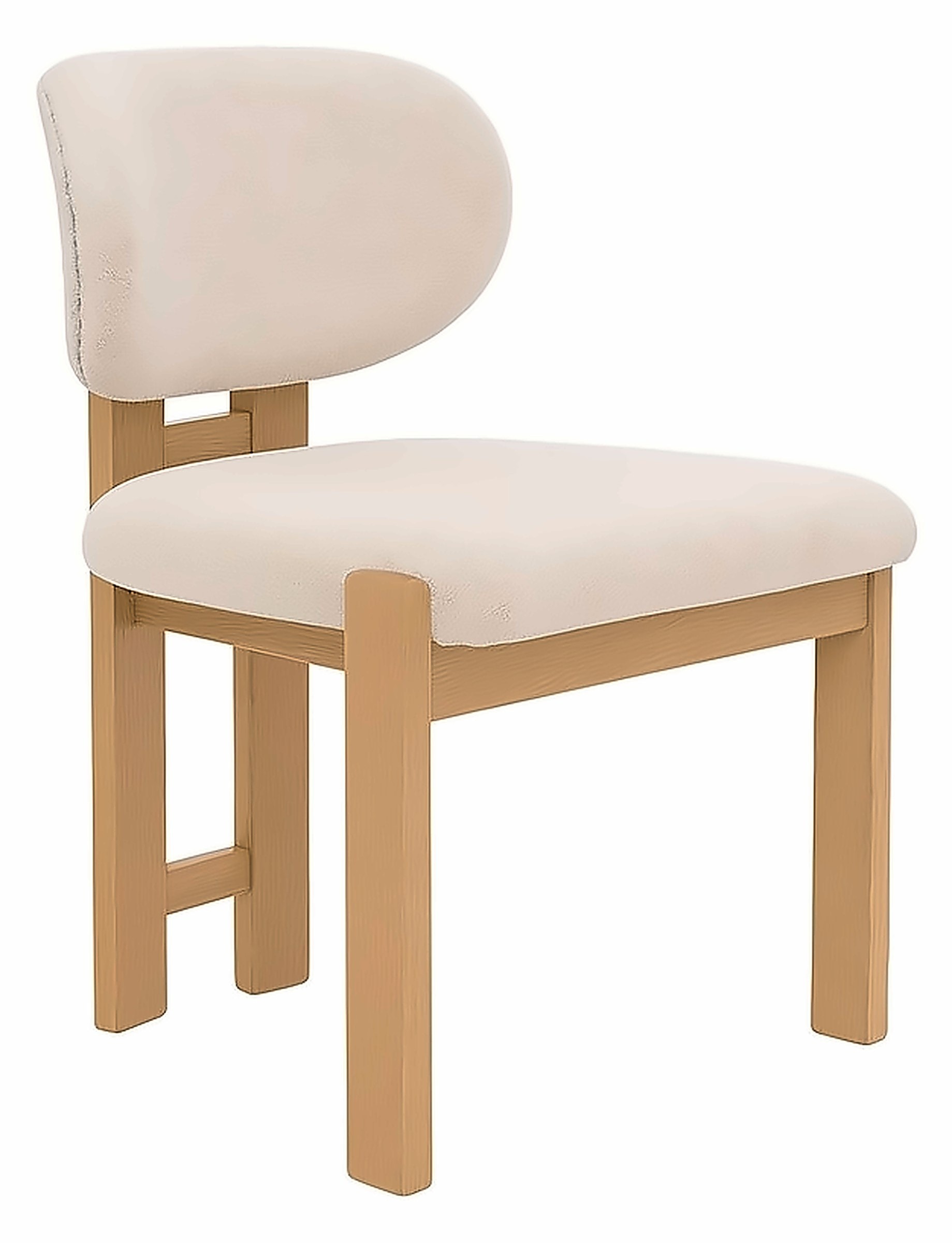 Stuhl Desirey, Taupe, Beine Hellbraun – Ansicht 1