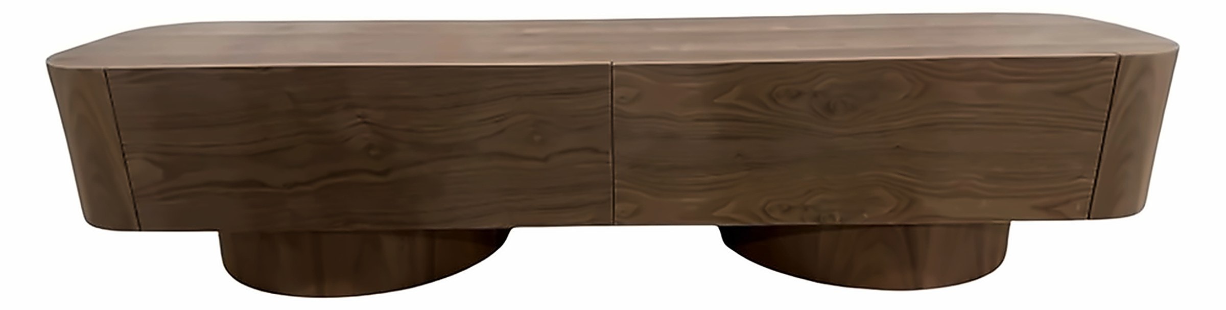 TV-Möbel Royal 200 × 50 cm, Furnier Braun – Ansicht 1