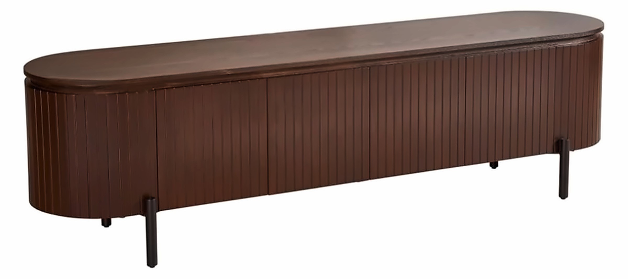 TV-Möbel Taurus 200 × 45 cm, Furnier Braun – Ansicht 1