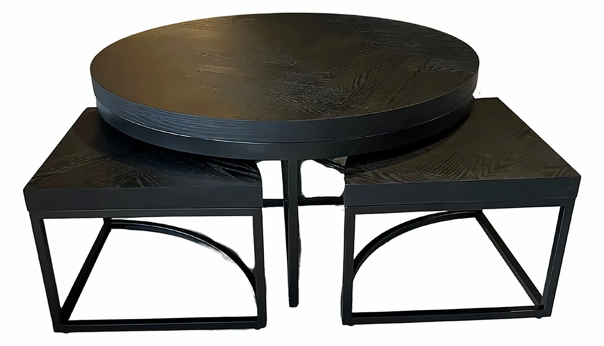 Couchtisch Daisy, Fischgrät-Furnier Schwarz – Ansicht 1