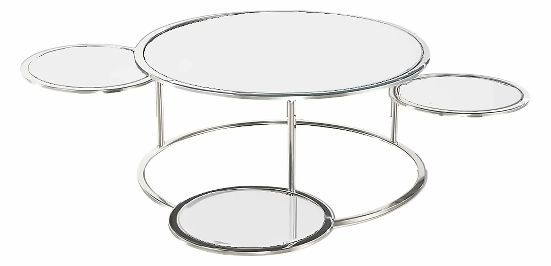 Couchtisch Storey Ø 100 cm, Gestell Silber – Ansicht 1