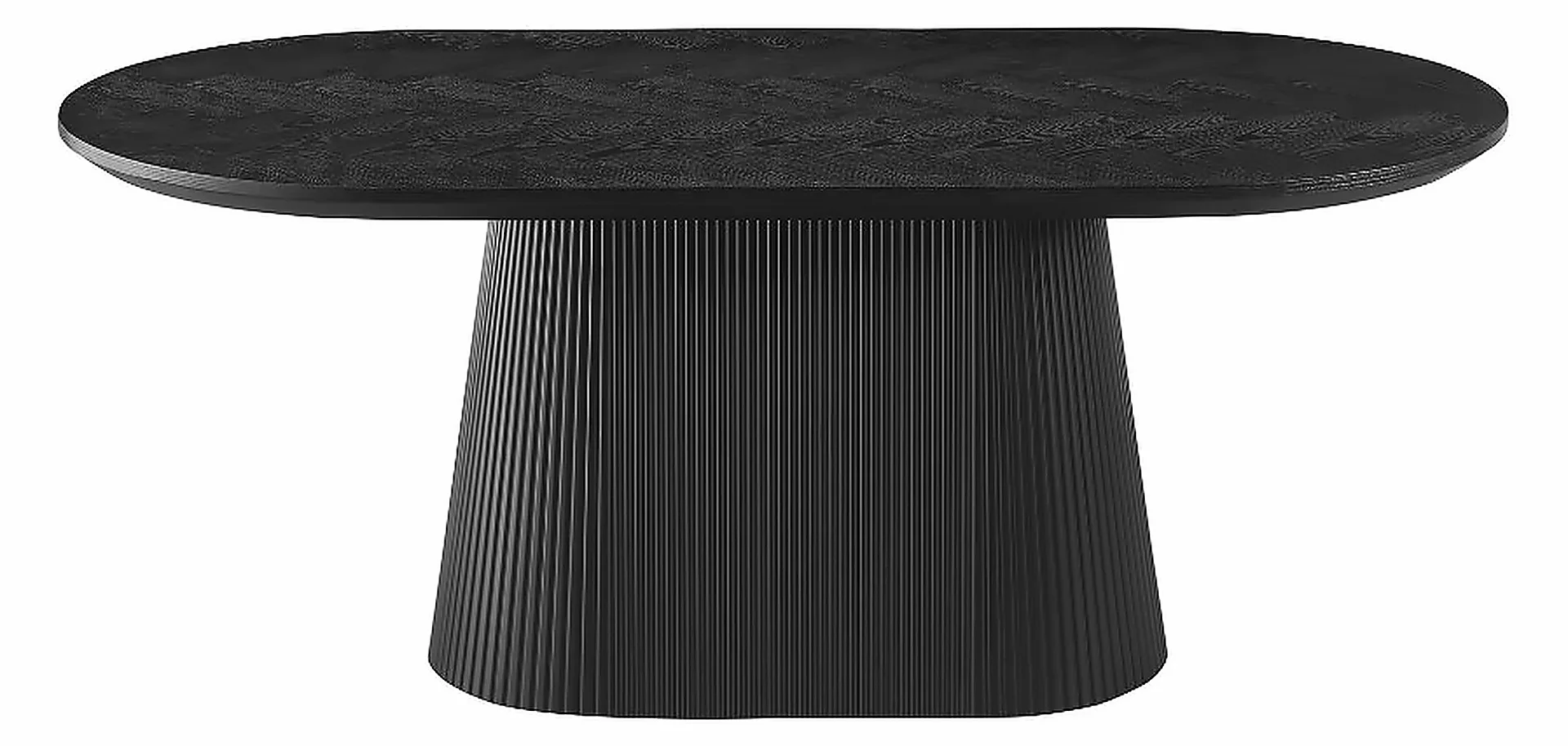 Esstisch Kimberly 160 × 90 cm, Fischgrät-Furnier Schwarz – Ansicht 1