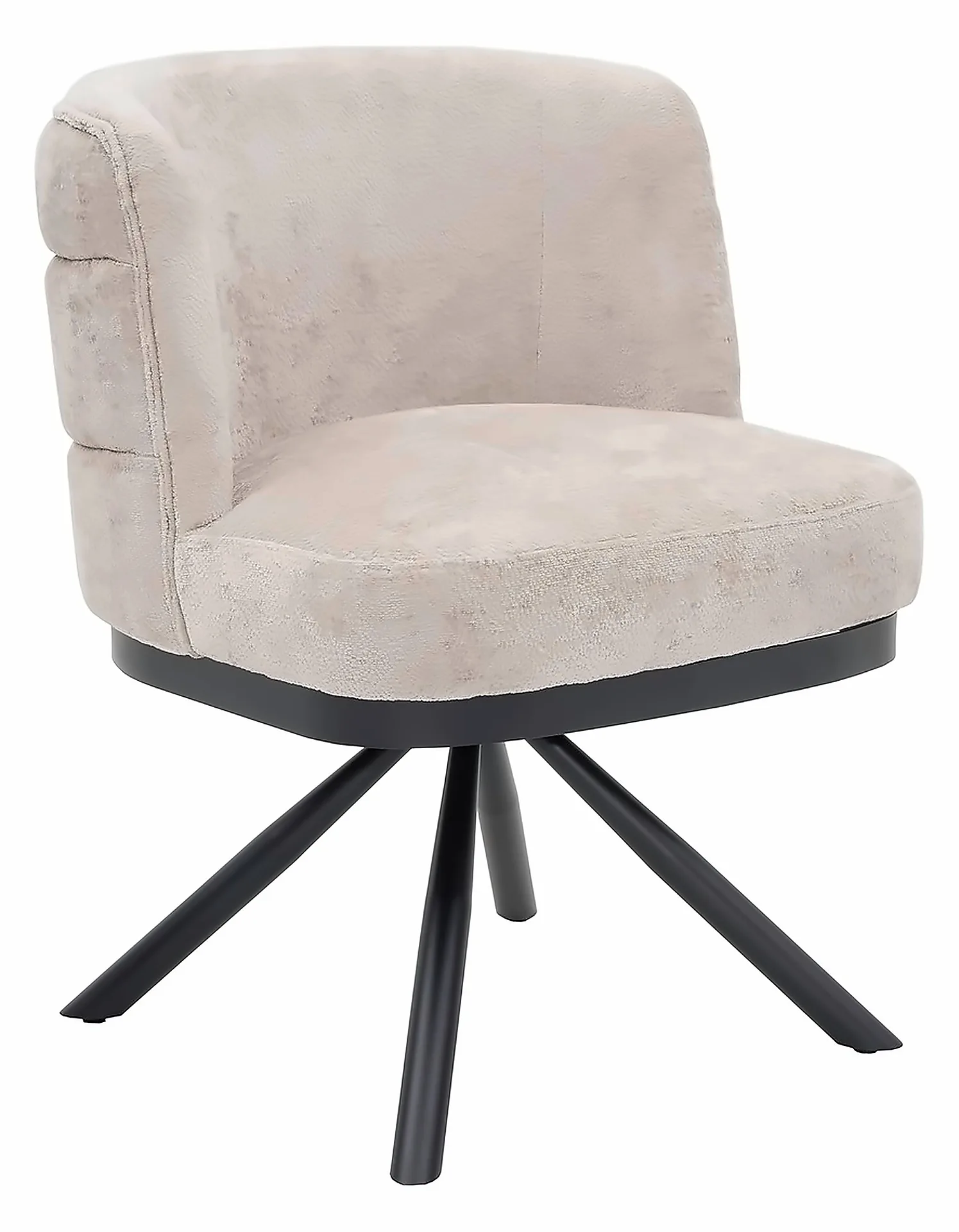 Stuhl Corfu, Taupe, Beine Schwarz – Ansicht 1