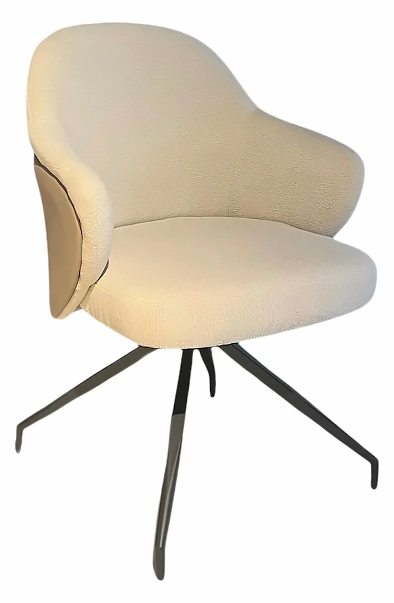 Stuhl Ibiza, Taupe, Beine Schwarz – Ansicht 1