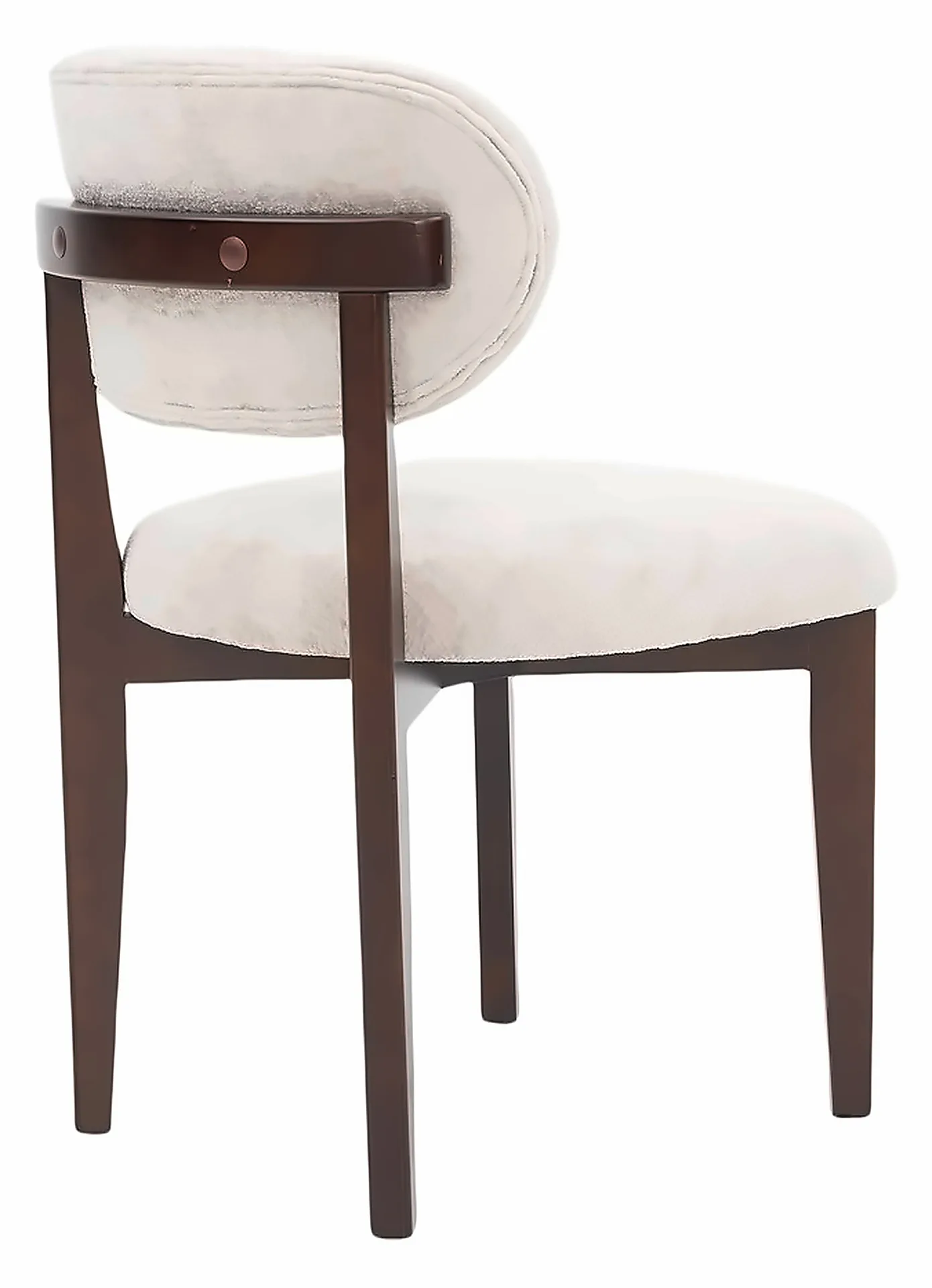 Stuhl Silla, Taupe, Beine Braun – Ansicht 1