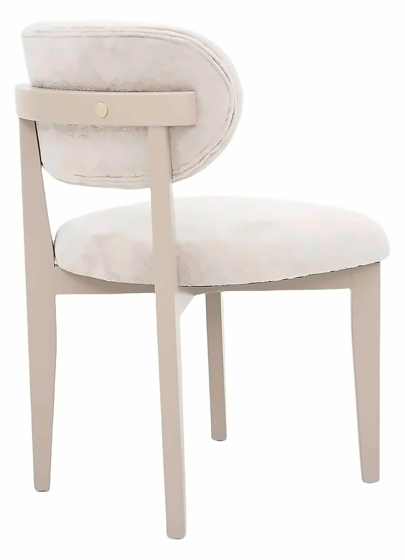 Stuhl Silla, Taupe, Beine Champagner – Ansicht 1