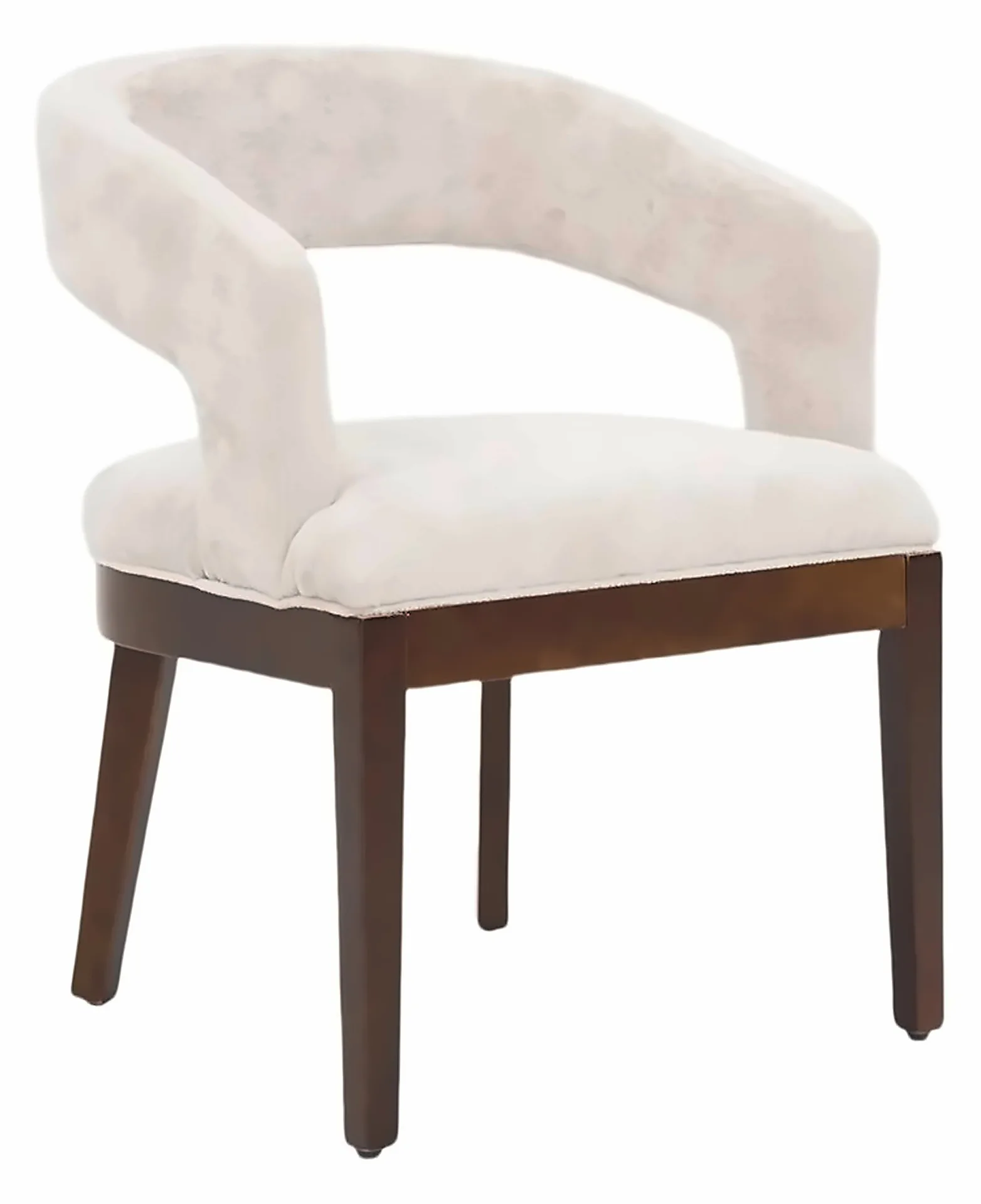 Stuhl Sindy, Taupe, Beine Braun – Ansicht 1